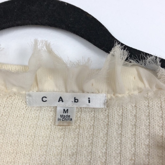 CAbi Gabrielle long sleeve waffle knit embellished cardigan sweater jacket Med - Picture 6 of 6